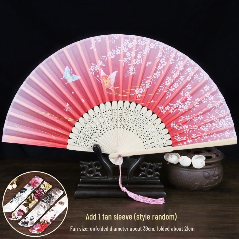 Ancient Chinese Hanfu Folding Fan - Classical Dance & Summer Accessory for Women