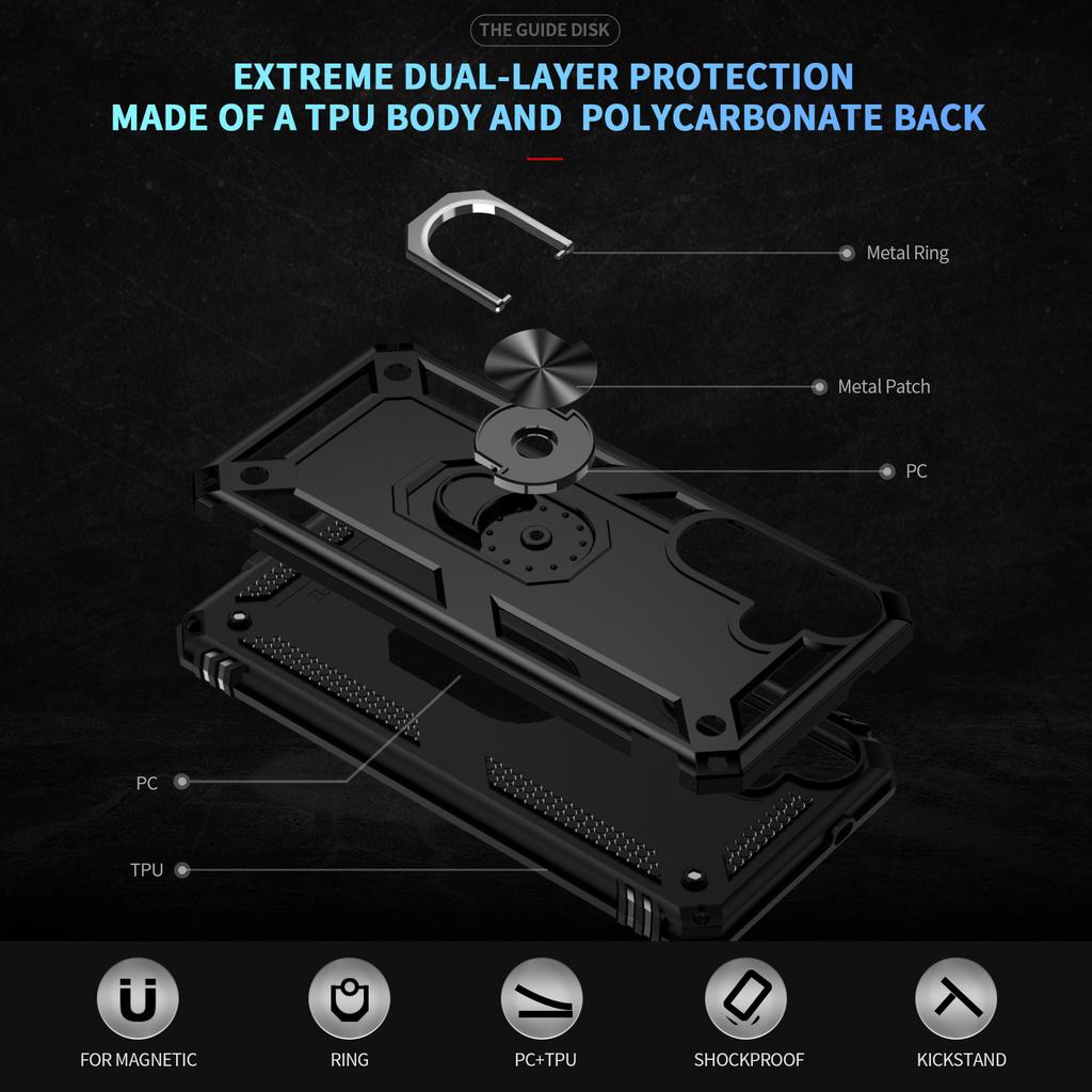 For Samsung Galaxy S25 FE Case PC+TPU Phone Cover with Kickstand