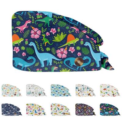 Gorro de trabajo con estampado animal de moda, gorro informal lavable, gorro tipo bolsa