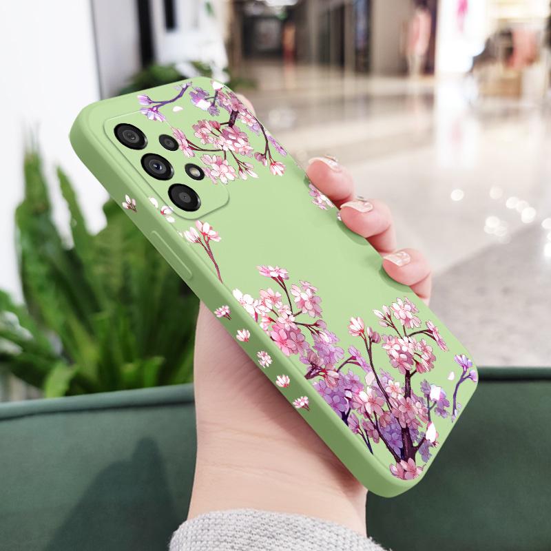 Falling Flowers Case For Samsung Galaxy A73 A53 A33 A23 A13 A72 A52 A52S A32 A22 A12 A71 A51 A31 A21S 4G 5G Cover