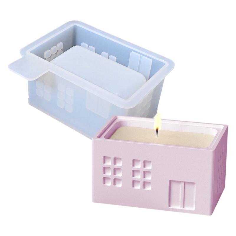 Kaminhaus Kerzenbecher Silikonformen Gipsformen Gussformen Vorratsglasformen Bastelbedarf