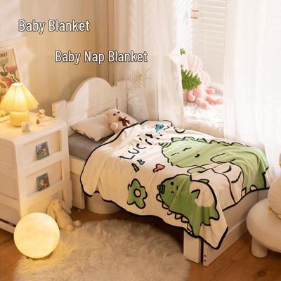 Coperta per Bambini in Pile Flanella Stile Cartone Animato - Monostrato, Per Tutte le Stagioni, Piccola Coperta per Riposino con Bordi