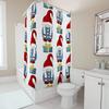 TU Christmas Gnomes Shower Curtain Festive Holiday Forest Home Decor Waterproof Fabric Bath Curtain Woodland Cottagecore Xmas Gi