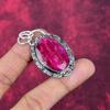 Lab Created Ruby Pendant Gemstone Jewelry, 925 Solid Sterling Silver Handmade Pendant, Latest Design Jewelry