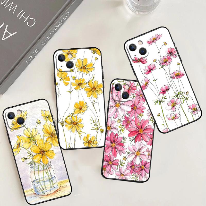 Yellow Cosmos Flowers Lavender Case For Honor 200 400 Pro 50 70 90 X9a X9b X9c X9d X8b X8c Win Magic 7 Lite 5 6 8 Pro Cover