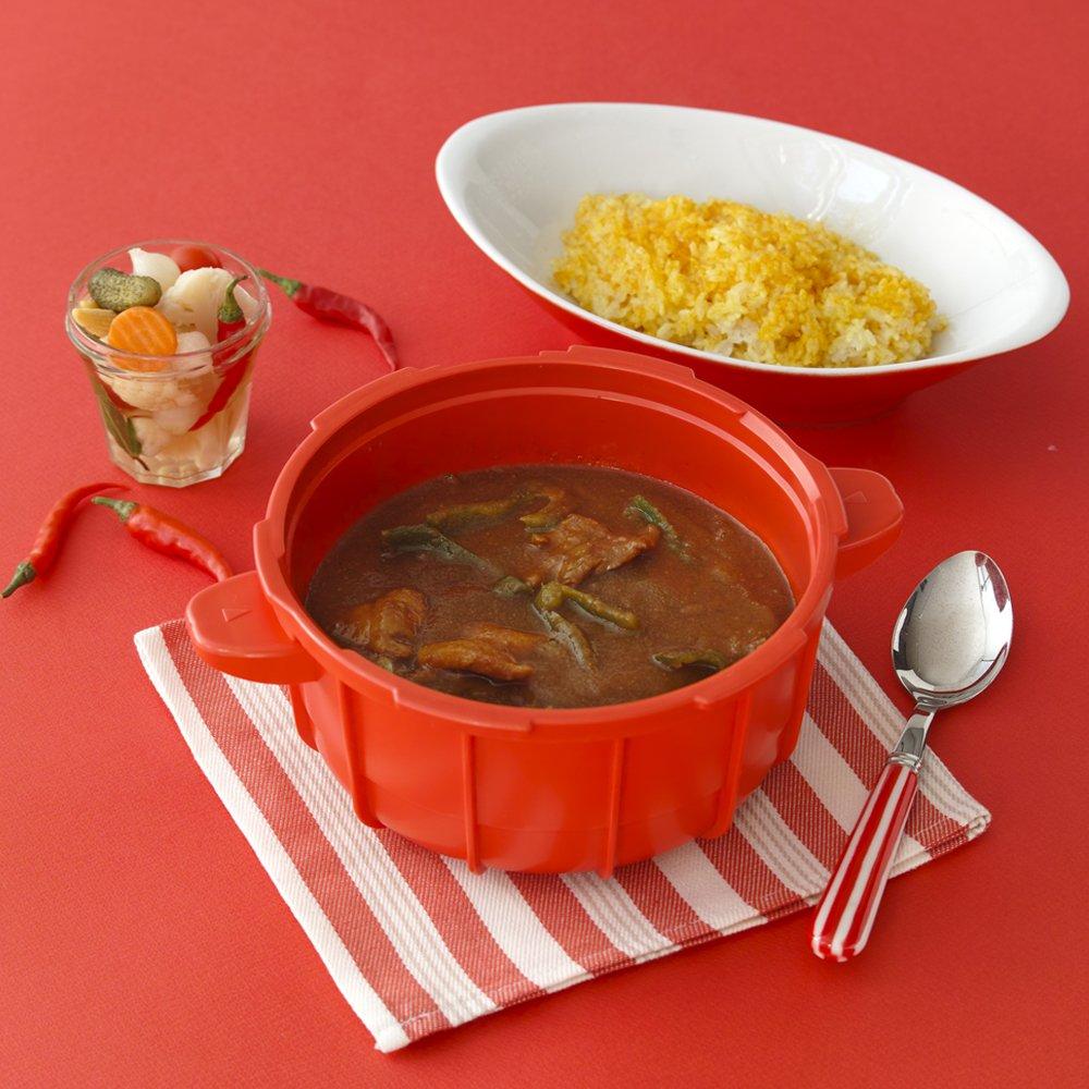 Meyer Old-Style Microwave Pressure Cooker, 2.3L, New Red (Includes Meyer-Supervised Easy Recipe Booklet) MPC-2.3NR