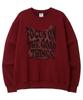 Nasttingijeubeleoldaenmi Geometry Lettering Sweatshirt_Burgundy