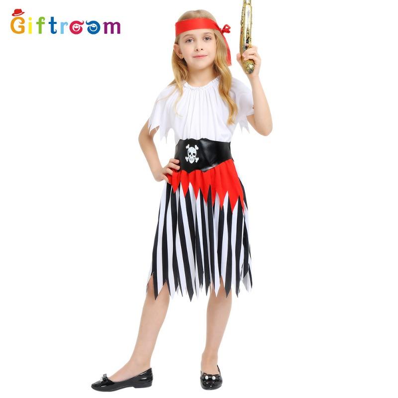 Carnival Party Pirates of the Caribbean Simple Girl Pirate Stage Cosplay Costume