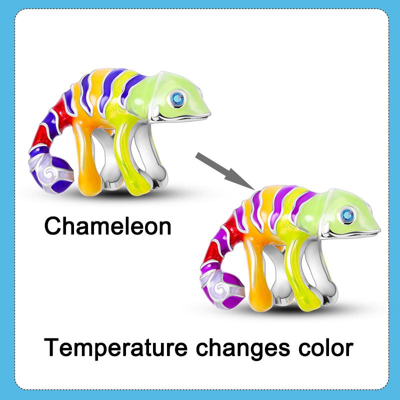 Copper Flower Firefly Chameleon Charms Pendant Bead Fits Original Bracelet Necklace Women Diy Animals Plants