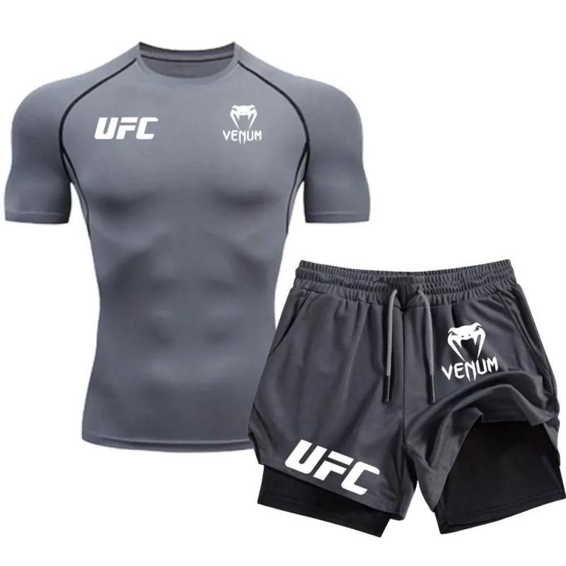 MMA Boxing Shorts Set Men Women - Stretchable Athletic Training Gear Muay Thai Kickboxing Wrestling Fitness