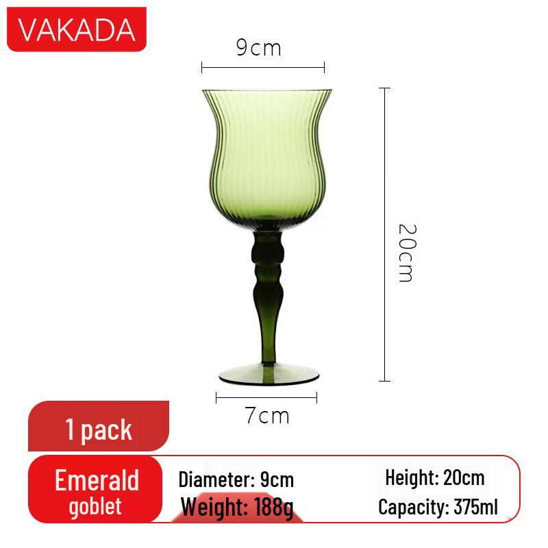 VAKADA Glass Roman Column Cocktail & Wine Glass