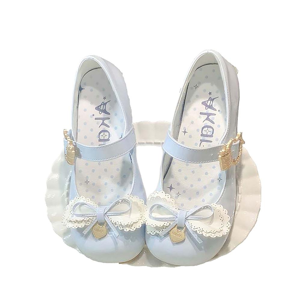 Lolita Schuhe Dopamin kleine Lederschuhe Schleife Lolita Schuhe süßes Puppengefühl niedriger Absatz Einzelne Schuhe