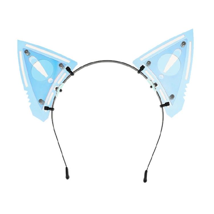 Machinery Cats Ear Headband Cosplay Costume Hairhoop for Masquerades Party Hairband Anime Headwear Role Play Accessory