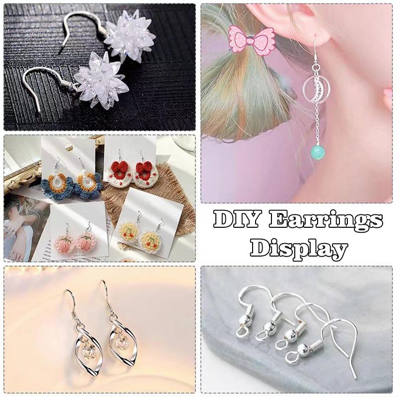 Earrings Kit Handmade DIY Jewelry Pendant Basic Accessories Big Ear Hook Blockage Single Circle for Earring Making Repair TMZ
