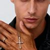 Casual Cross Necklace for Men Boys,Stainless Steel Silver Color Cross Pendant,Basic Cross Pendant Necklace Gift