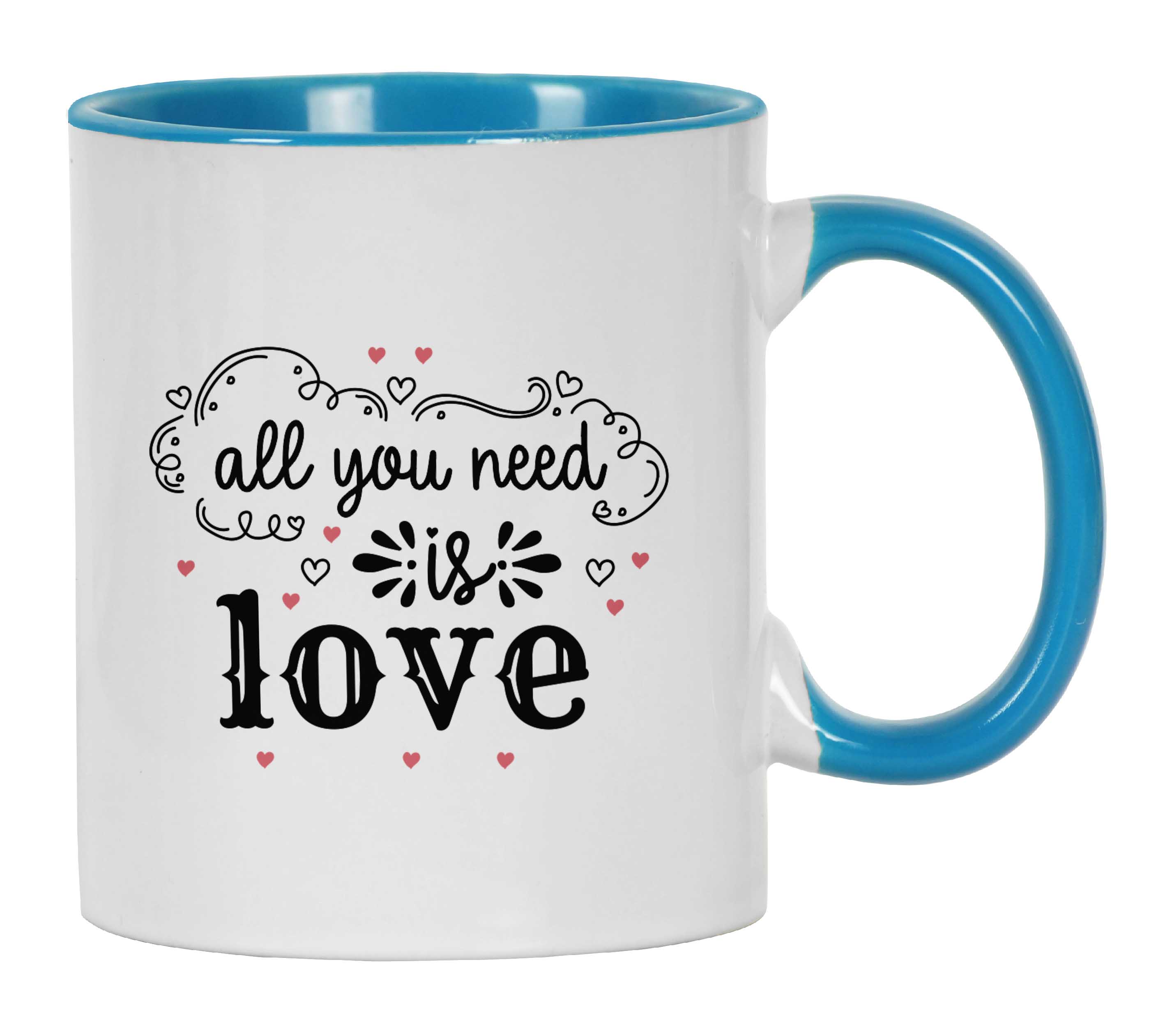

Inkdotpot All You Need Is Love 11 Oz Coffee Mugs Funny Novelty Great for Bride Groom Engagement Gift Bachelor and Bachelorette 11oz небо синє кольору