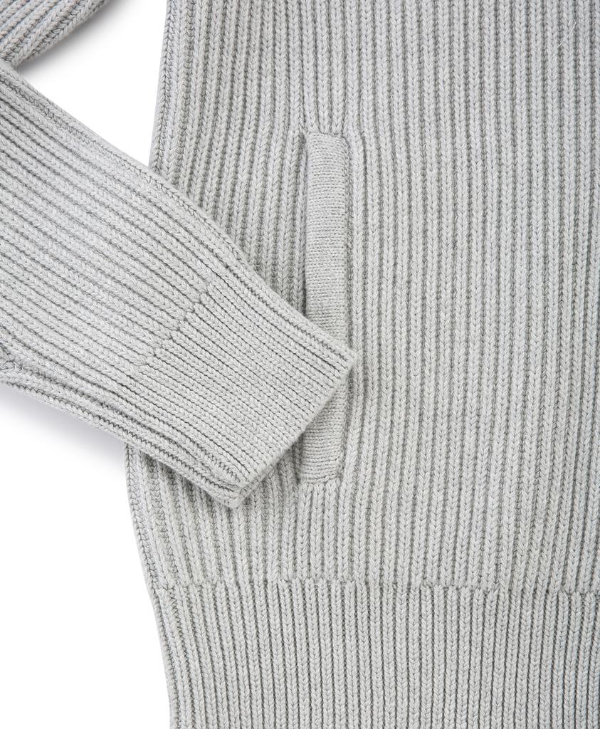 Gray Cotton Knit Cardigan by BB Cream
