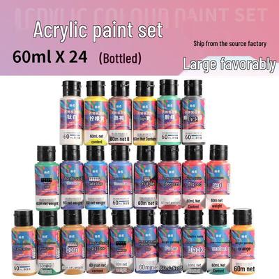 60ml 24-Color Non-Toxic Acrylic Paint Set for Kids' DIY Art Projects