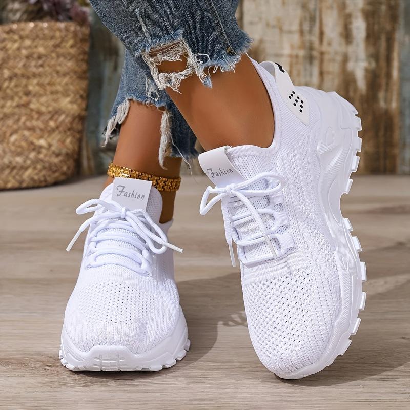 Flying weaving shock-absorbing fashion lightweight sports shoes casual shoes summer feet running shoes women's mesh breathable new models