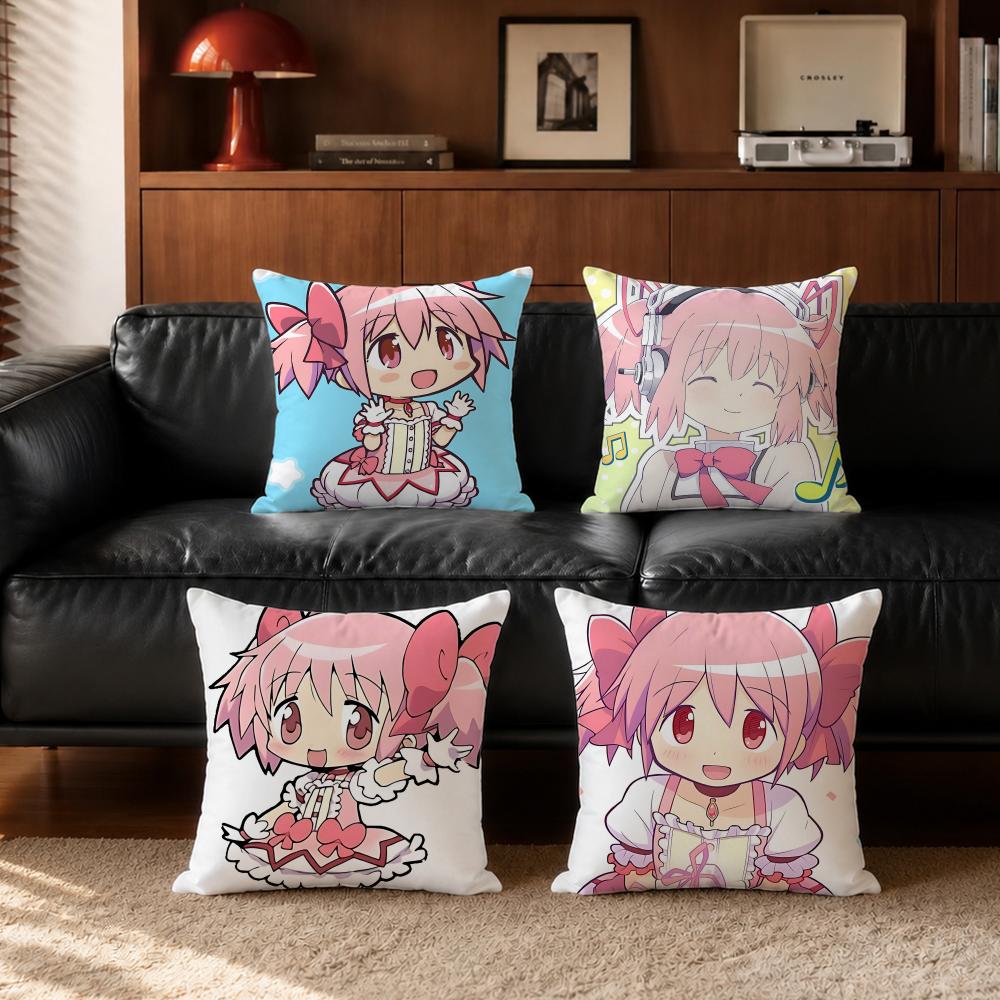 Anime KKaname Madokaed Cushion Cover Cushion Cover Set Pcs x x x Pillowcase Decorative Sofa Home Decor