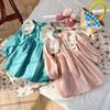 Spring Autumn Girls Cotton Long Sleeve Princess Dress Middle Small Kids Pure Cotton Casual Party Dress For Children