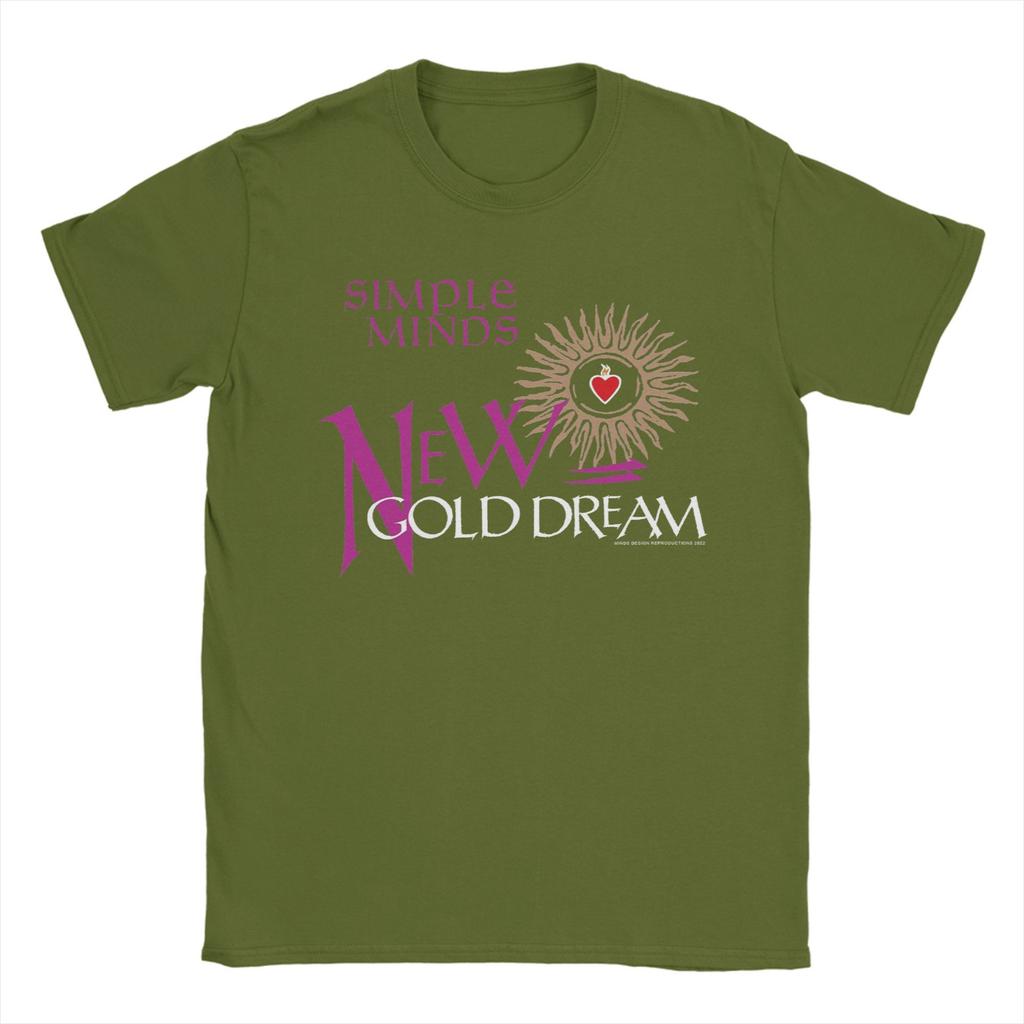 Herren T-Shirt Simple Minds New Gold Dream Geniales Baumwoll-T-Shirt Kurzarm T-Shirt Rundhalsbekleidung Geburtstagsgeschenk