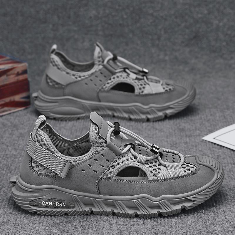 

Мужская обувь Баотоу лето большая сетка полые спортивные и повседневные туфли мужские 2025 студенты и подростки дышащие модные туфли 44 серый