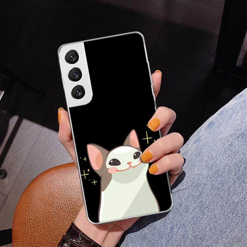 Cute Cartoon Lucky Cats Phone Case For Samsung Galaxy S24 S25 Edge S26 Ultra S23 S22 S21 Plus S20 FE + Personalized Print Cover