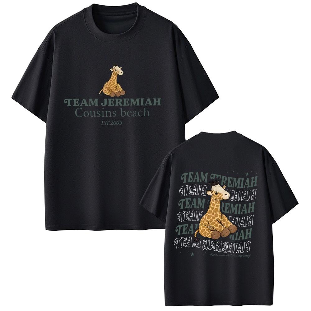 

TV Play The Summer I Turned Pretty Team Jeremiah Cousins Beach Giraffe Graphic T-shirt Men Women Casual pure Cotton Vintage T... 5XL різнокольоровий