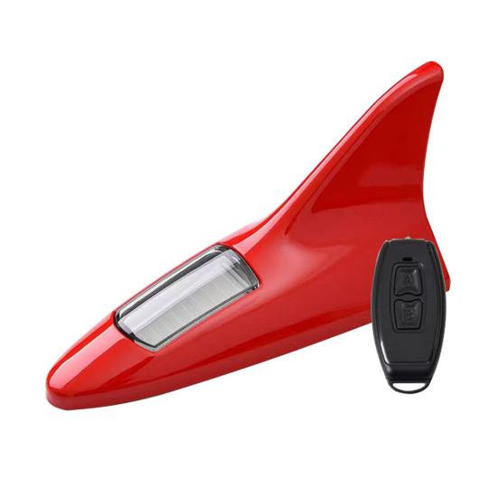 Solar Shark Fins Antenna Light for Car Roof Top LED Warning Lamp with Magnetic Mount Waterproof Auto Tail Decorative Night Safety Light for Cars