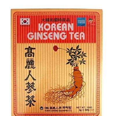 Authentic Korean Instant Ginseng Tea (50 Individual Sachets)
