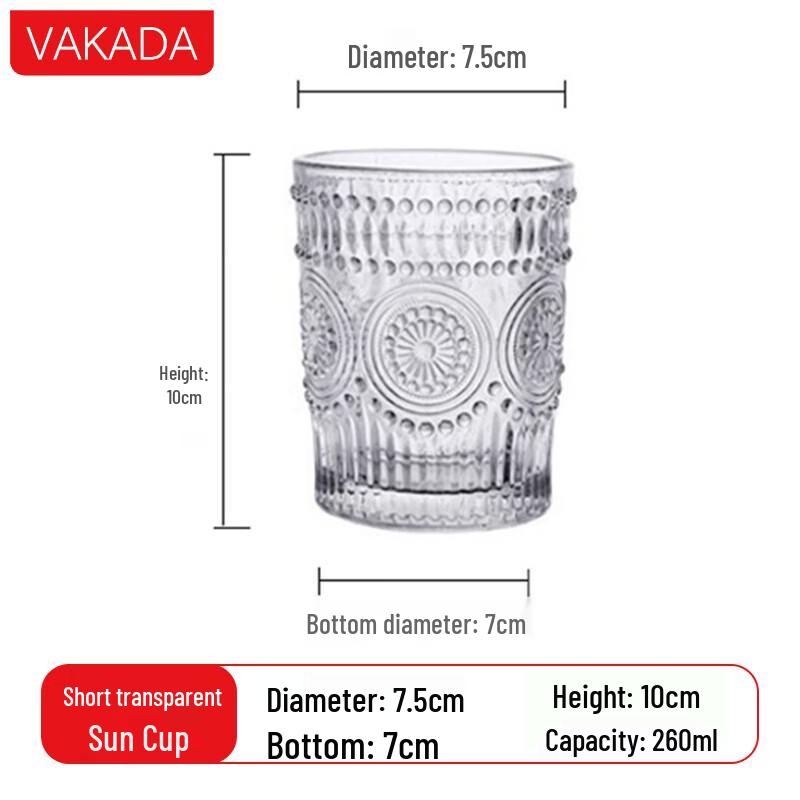 VAKADA Glass Beverage Cup