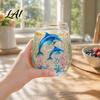 Tazza da tè in vetro per foglie sfuse Tartaruga marina Tumbler Tema Oceano Bere