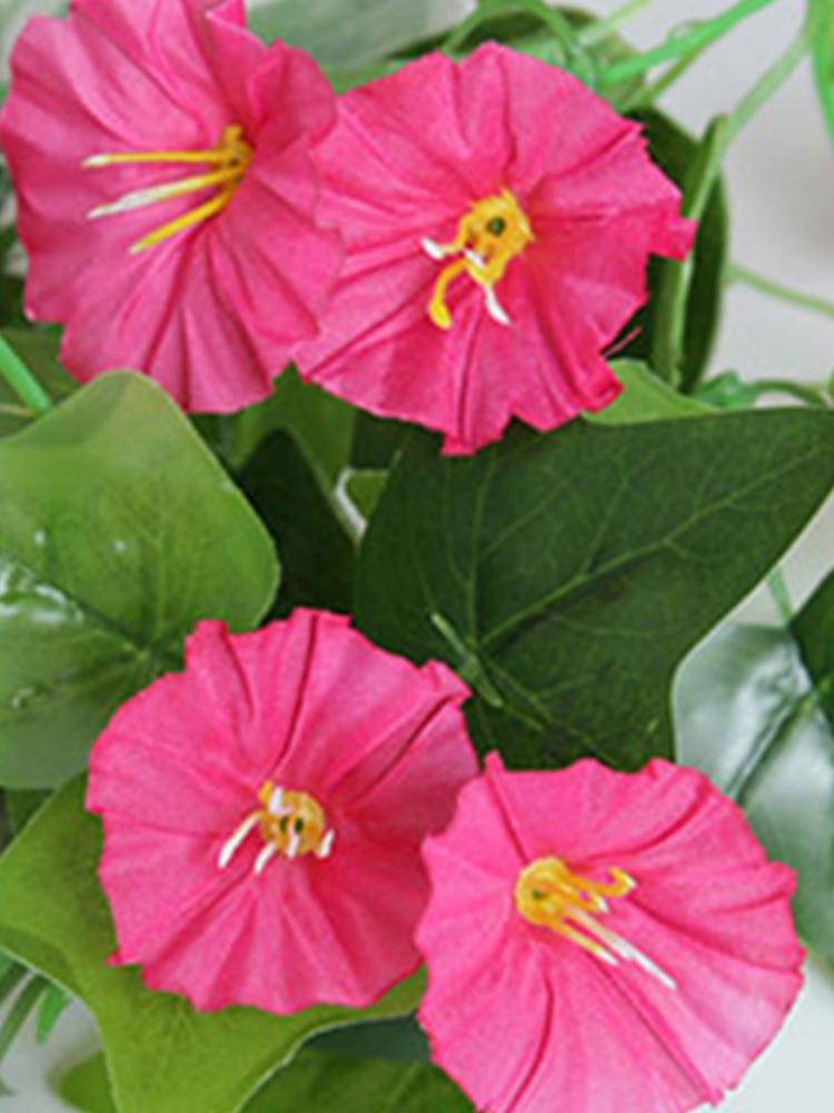 1 db művirág szimuláció rattan hamis növényi falra akasztható Morning Glory virág esküvői dekoráció