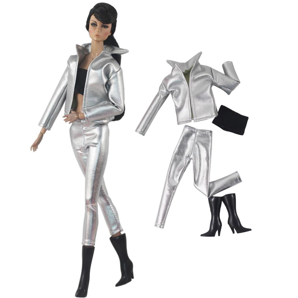 1 Set 11,5 Zoll Puppe Lederkleidung 1/6 Puppenkleid 29-32 CM Puppenmantel Für FR ST Puppenzubehör Kleidung Damen Partykleidung JJ