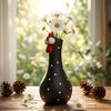Long Neck Colorful Chicken Statue, Big Eye Cartoon Resin Rooster Vase, Funny Outdoor Cock-Shaped Vase for Lawn, Yard, Office, Home Decor