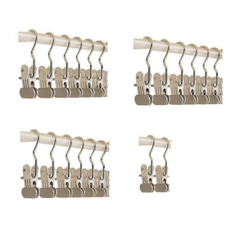 Practical Nonrust Steel Hanger Clip Featuring Double Capacity Design And No Residues Grip Nonslip Wide Clothespins