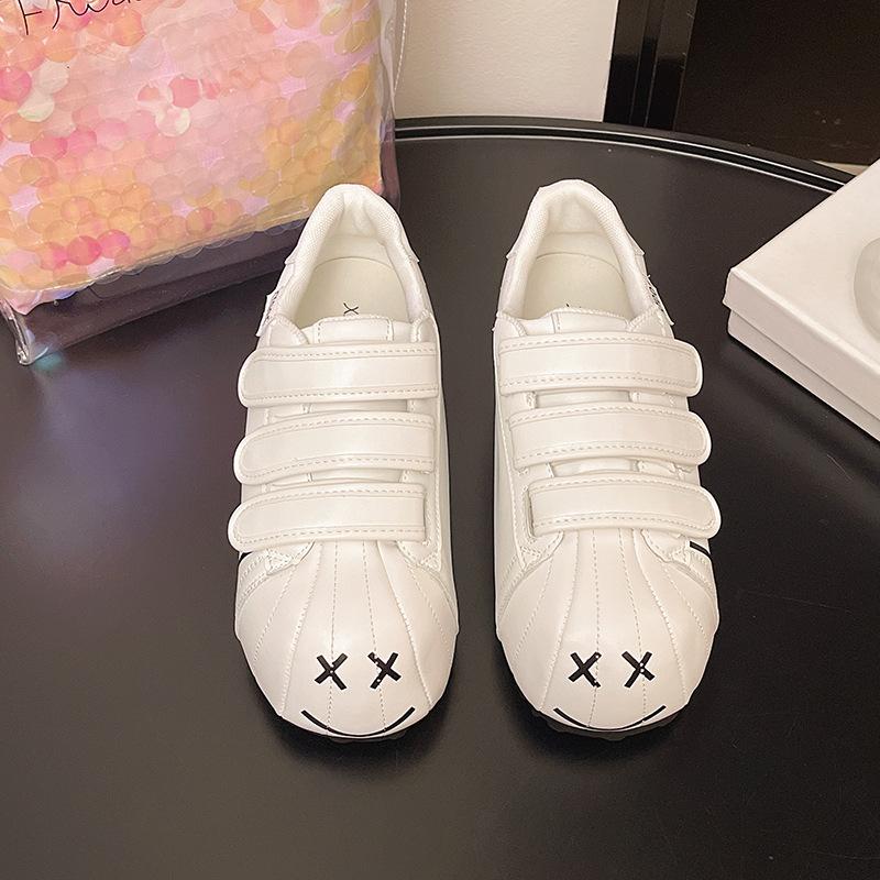 Velcro Bread Big Head Shoes Women's 2025 New Autumn Platform Heightening Shoes Casual Board Shoes Sports Little White Shoes