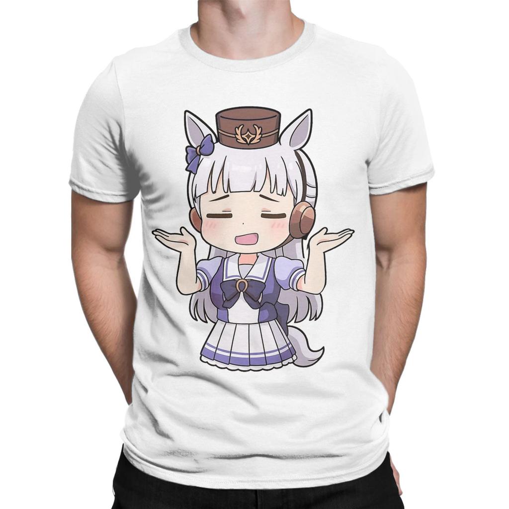 Mens Womens Gold Ship Meme Chibi From Uma Musume Pretty Derby Shirt 100% Cotton Graphic T-Shirt  Clothing Outfits