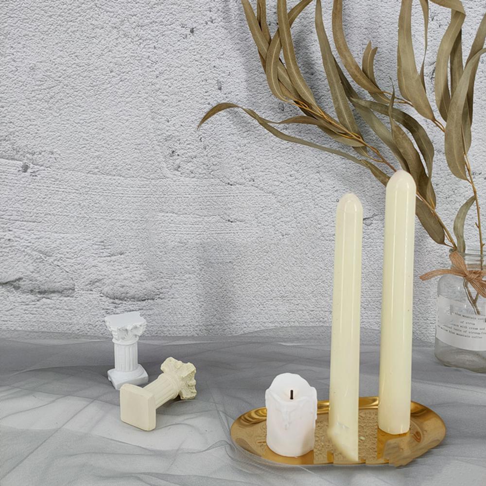 Wedding Supplies Match Large Cylinder Rib Plastic Handmade Long Pole Stripe Candle Mold Soap Making