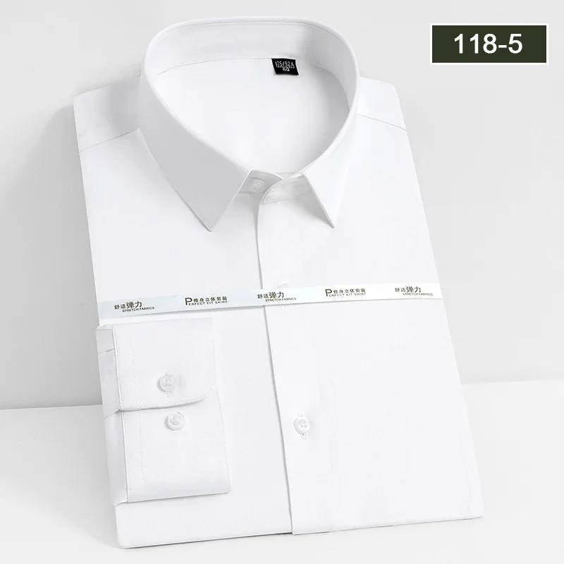 Herren weißes Hemd langärmlig Hochzeit Business bügelfrei formelle Kleidung professionelle Arbeitskleidung Freizeit knitterarmes Hemd