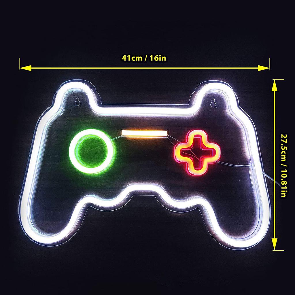 Geschlechtsneutrales Neon-Gamecontroller-Licht für Innendekoration