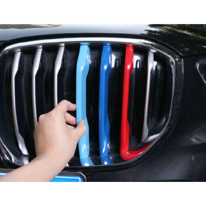 For BMW X7 2019-2021 Three M-Color Front Center Mesh Grille Grill Strip Cover 3p