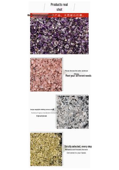 Seven-Color Crystal Gravel for Fish Tanks, Bonsai, Buddha Offerings, Manicures, Demagnetization, and Room Decoration.