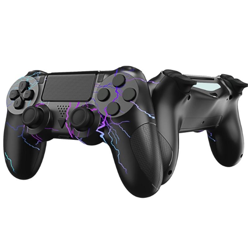 Wireless Controller for PS4 with RGB Lighting,  Remote Game Joystick Compatible with PlayStation 4/PS4 Slim/PS4 Pro/PC