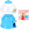 Plastic Mini Gumballs Dispenser, Portable Children Candy Machine Mini Money Deposit Box Kids Kindergarten Gift(blue)