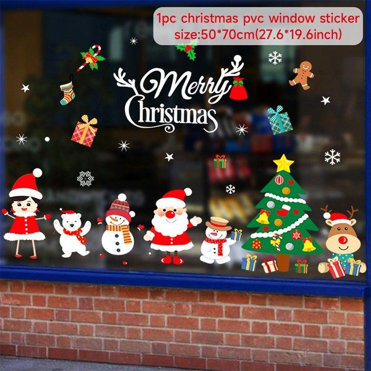 Christmas Window Sticker Merry Christmas Decorations For Home 2026 Cristmas Ornament Xmas Navidad Natal Gifts New Year 2026