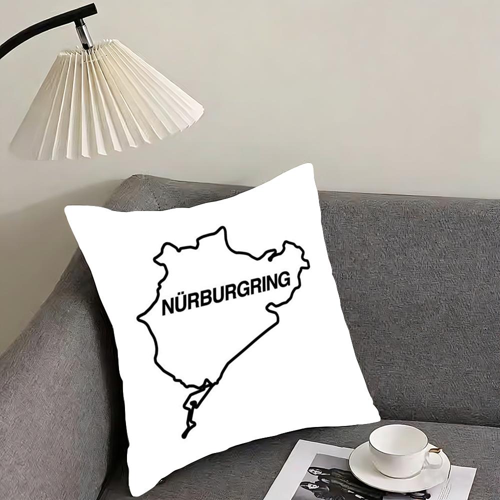 

NNurburGRing Sport Car Cushion Cover Pillowcase Ultra Soft Skin Friendly Fabric Cloud Like Comfort Concealed Zipper 30x30cm