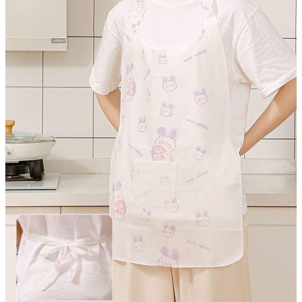 Oil-proof Unisex Aprons Breathable Disposable Non-woven Apron Hot Pot Restaurant Apron  Kitchen