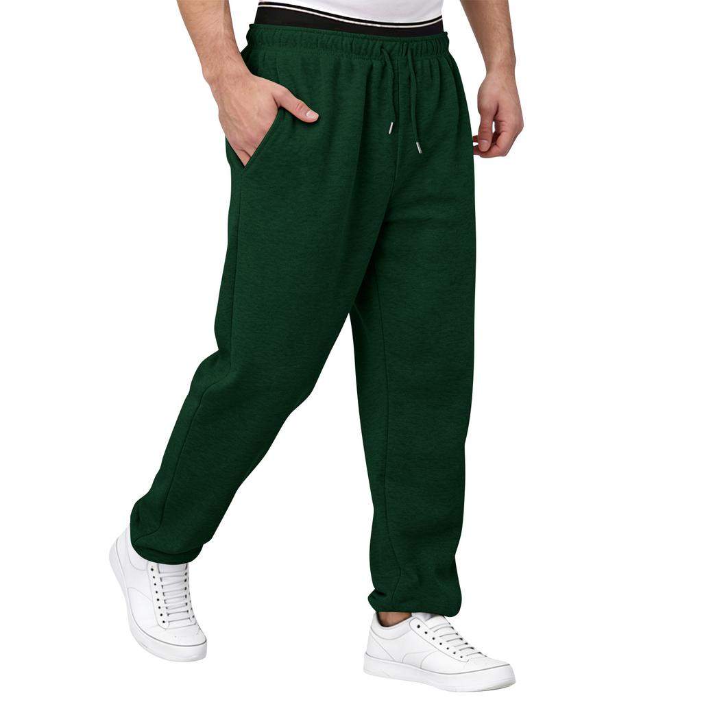 Men's Drawstring Trendy Loose Casual Sports Straight Leg Trousers